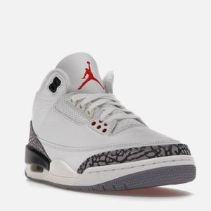 🔥JORDAN RETRO 3 WHITE CEMENT REIMAGINED SIZE MENS US 3.5